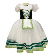 Vestido de bailarina verde para niñas, mujeres adultas, niños, vestido de Ballet, traje de baile moderno, trajes de actuación de danza de cisne, falda de Ballet