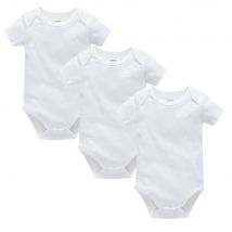 3 Stück Set Musselin Baby Jungen Mädchen Kleidung 100% Baumwolle feste weiße Baumwolle Baby Body suits Körper bebe 0-24 Monate Neugeborenen Overall