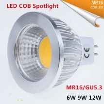 Nuova lampada ad alta potenza Led MR16 GU5.3 COB 6w 9w 12w Faretto Led Cob dimmerabile Bianco freddo caldo MR16 12V Lampadina GU 5.3 220V