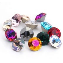 Astrobox Diamant rund 4/5/6/7/8/10 mm Kegel transparent spitzer Kristall Pointback Kleber auf Nail Art Strasssteinen DIY Schmuckherstellung