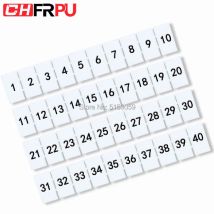 10PCS ZB4 mit die wort und Leere druck typ marker UK serie Terminal mit der anzahl Din Rail Terminal blöcke Maker Streifen