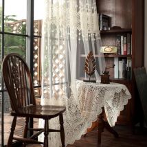 Europe Embroidered Lace Sheers Curtains for Living Room Window Treatments Luxury Tulle Bedroom Screen Drapes Panels