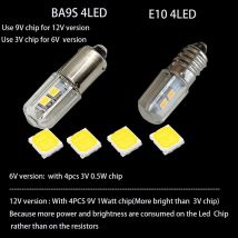 2PCS E10 T4w H21W  Ba9s BA9 BA9S 57 756 1816 1891 1893 3886X Led Bulb lamp LED Indicator Light Bulb 6V 6.3V 12V  Warning Light