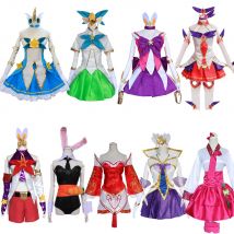 Spiele Magic Girl Soraka Lux Cosplay Kostüme Star Guardian Neeko Ahri Neunschwänziger Fuchs Outfits AsheWomen Kleid für Halloween