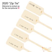 6 stücke Neue 2020 "Zip Tie" Kunststoff Tag Off Turnschuhe Weiß Schuhe Einweg Creme Beige Auf Lager West schuh Dekorationen 30cm