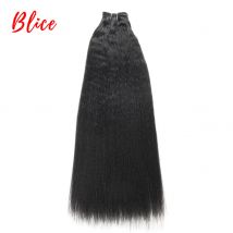 Blice Synthetische Haarverlängerungen, verworrenes gerades Weben, 30,5–76,2 cm, natürliches schwarzes Haar, Bündel für Frauen, alle Farben erhältlich, 1 Stück