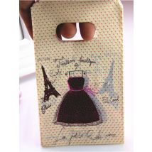 Hot Sale New Style High Quality Wholesale 50pcs/lot 9*15cm Luxury Jewelry Packaging Pouches With Eiffel Tower Mini Gift Bags