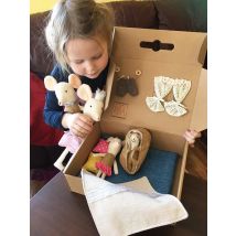 Plush dolls Stuffed Animal Cartoon Kids Toys for Girls Baby Birthday Christmas Gift mouse family dollhouse