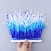 Gradient Three-color Feathers Ribbon Natural White Ostrich Feather Trimming 10-15CM Costume Party DreAccessories for Crafts