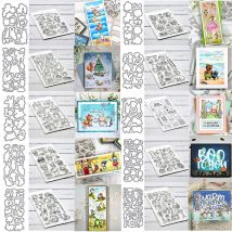 Strandspiel, Gartenparty, Feentanz, kleine Tiere, Zwerge, Bäume, klare Stempel und Stanzformen für DIY Scrapbooking, Karten, Basteln, 2020, Neu