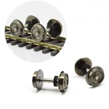 Ruote in metallo scala 1:87 HO per modellini di treni DC ruote layout di modellazione ferroviaria accessori per paesaggi ferroviari giocattoli paesaggio Diorama