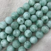 Runder grüner Angelit stein Nature del stein DIY lose Perlen für Schmuck herstellung Strang 15 "Großhandel!
