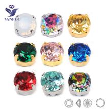 YANRUO 1357 Brilliant Cut K9 Kristall Nähen Strass Nähen Auf Steine Mit Hohe Klaue Einstellung Hand Kristalle Kleider