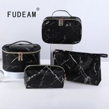 Fudeam Pu Marmor Muster Frauen Kosmetik tasche Multifunktion reise Toiletten artikel Lagerung organisieren Handtasche wasserdichte weibliche Make-up Fall