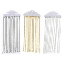 12 teile/los Metall Open Link 2,0mm Halskette Ketten mit Karabinerverschlüssen für Schmuck Machen DIY Zubehör Liefert 40 cm