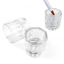 1szt Nail Crystal Glass Nail Cup Acrylic Liquid Dappen Dish Clear Bowl Nail Powder Holder Container Equipment Tools
