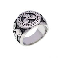 316L Edelstahl Vegvisir Runen Wikinger Ring Futhark Dreieck Odin Nordischer Schmuck