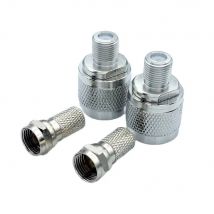 75-5 F Type Connector With L16 N Type To F Type Connector Coaxial Plug Signal Amplifier Satellite TV Antenna Connector 2set/lot