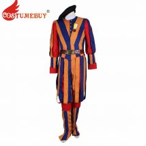 Costumebuy päpstlichen schweizer schutz uniform kostüm halloween Karneval kostüm für erwachsene