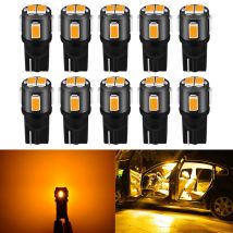 1 Packung T10 W5W LED-Canbus-Glühbirnen 194 168 ohne Fehler 5630SMD Auto-LED-Kuppel-Lesung Innenraum-Kofferraumlampen Lichter 6000 K Bernstein 12 V