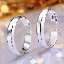 Mode 925er Sterlingsilber Runde Damen Dame schöne Hochzeit Hochwertiger Ohrring Schmuck Fabrikpreis