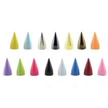 30sets 7*14mm Colored Studs And Spikes For Clothes DIY Handcraft Bullet Cone Garment Rivets For Leather Bag Shoes Tachuelas Ropa