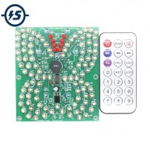 Musik LED Blinkt DIY Kit Fernbedienung Schmetterling Geformt DIY Spaß Elektronik Schweißen Praxis Ausbildung Suite DC 3,7 V ~ 5,5 V
