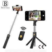 Drahtlose Bluetooth Selfie Stick Stativ Faltbare Halterung für Xiaomi Redmi Huawei iPhone 12 Samsung Smartphone Android ios Halter