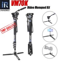 VM70K Professional Video Einbeinstativ Kit Einbeinstativ mit Flüssigkeit Kopf Reise Stativ für DSLR Kamera Teleskop Camcorder Gopro