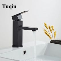 Bagno Rubinetto Del Bacino Nero di Cottura In Acciaio Inox 304 Lavello Miscelatore rubinetto Calda e Fredda Rubinetto Del Lavandino Da Bagno Lavotory Rubinetto