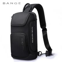 Bolso cruzado BANGE para hombre, bolsas de mensajero de hombro impermeables portátiles, bolso de pecho de viaje corto para hombre apto para iPad de 9,7 pulgadas