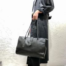 Luxuriöse Echte Kuhleder-Handtasche Große Tragetasche Damen-Schultertasche mit Doppelgriffen Reise-Unterarmtasche Damen-Geldbörse