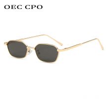 OEC CPO Occhiali da sole quadrati piccoli Donna Uomo Marca Steampunk Occhiali da sole con montatura in metallo Uomo Occhiali retrò UV400 Occhiali da vista O949