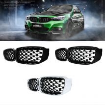 Auto Front Nieren Grills Diamant Grille für BMW 3 Serie GT F34 Gran Turismo 320i 328i 330i 325d 12-19 chrom Schwarz Auto Styling