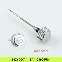 High Quality SKX007 Crown Engraved Signed 'S' Mod Parts 2 Gaskets Fit For NH35/36 NE15 7S26 4R36 6R15 Movement