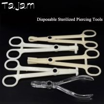 1PC Einweg Öffnen/Schließen Klemme Zange Sterilisiert Durch EO Gas PC Zange Clamp Ohr Nase Lip Bauch körper Piercing Forcep Werkzeuge