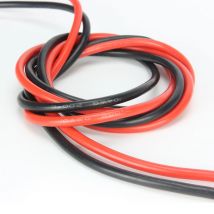 1M schwarz 1M roter Silikondraht 6 10 12 14 16 18 20 22 24 AWG Flexible elektronische Kabel aus verzinntem Kupfer für RC-Flugzeugauto-Drohne