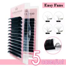 CoMango 5pcs Easy fanning Fast Fan Blooming Eyelash Extensions  Automatic High Quality Flowering Volume Eyelash