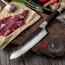High Carbon Stahl Kochmesser Verkleidet Geschmiedet Stahl Schneiden Butcher Küche Messer Fleisch Cleaver Gemüse Messer mit Messer spitzer