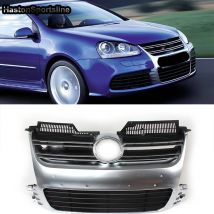 R32 MK5 Golf 5 Silber ABS Front Grille Grill für Volkswagen Golf 5 Mk 5 2005 ~ 2009 R32 Stoßstange