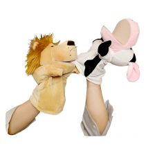 Tier Hand Finger Geschichte Puppe Kawaii Plüsch Puppe Pädagogisches Baby Spielzeug Löwe Elefant Hase Affe Giraffe Weiche Spielzeug Gefüllte Puppe