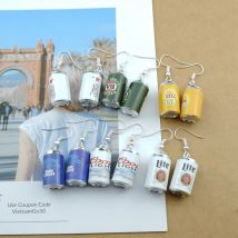 Women Earring Resin Alcohol  Beer Drop Earrings Costume Trendy Style Children Girl Gifts Handmade Jewelry Drop Shipping