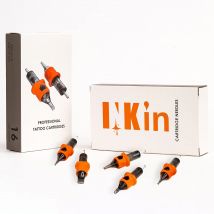 Agujas de cartucho de tatuaje de silicona INKIN RL RS MC M1 agujas de tatuaje membrana de seguridad para máquinas de cartuchos de tatuaje rotativos 16 unids/caja