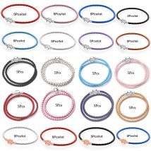 BAOPON 5 Teile/los Heißer Verkauf Beliebte Charme Armbänder DIY Elegante Leder Kette Charms Armbänder Armreifen Für Frauen Schmuck Geschenk