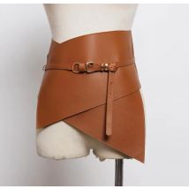 Frauen runway fashion pu leder elastische Cummerbunds weibliche Kleid mantel Korsetts Bund Gürtel dekoration breiten gürtel R1776