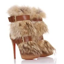 Damen schwarz stiletto stiefel dicke sohle klassische schwarz schuhe pelzigen stiefel metall