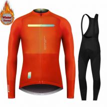 Thermische Fleece-Fahrrad kleidung für Männer, Jersey-Anzug, Warm-Set, Lätzchen-Hosen, Sport-Fahrrad, MTB-Kleidung, Spanien, Winter, Neu