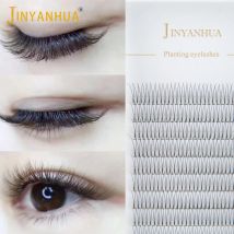 JINYANHUA 2d3d4d 12 Reihen Weiche Nerz Wimpern Vorgefertigte Volumen Fans Wimpern Einzelne Wimpern Extensions Natürliche Falsche Wimpern