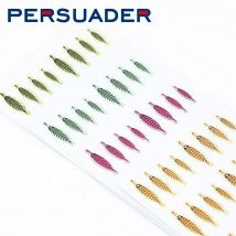 Persuader 4, optionale Farben, elastische Glammerrücken, synthetische Fliegenbindematerialien in Form einer realistischen Segment-Körperwickelhaut