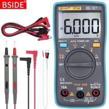 BSIDE Digital Multimeter Spannungsprüfer Multimetro mit Kontinuität Frequenz Widerstand Kapazität Temperatur Diodentest